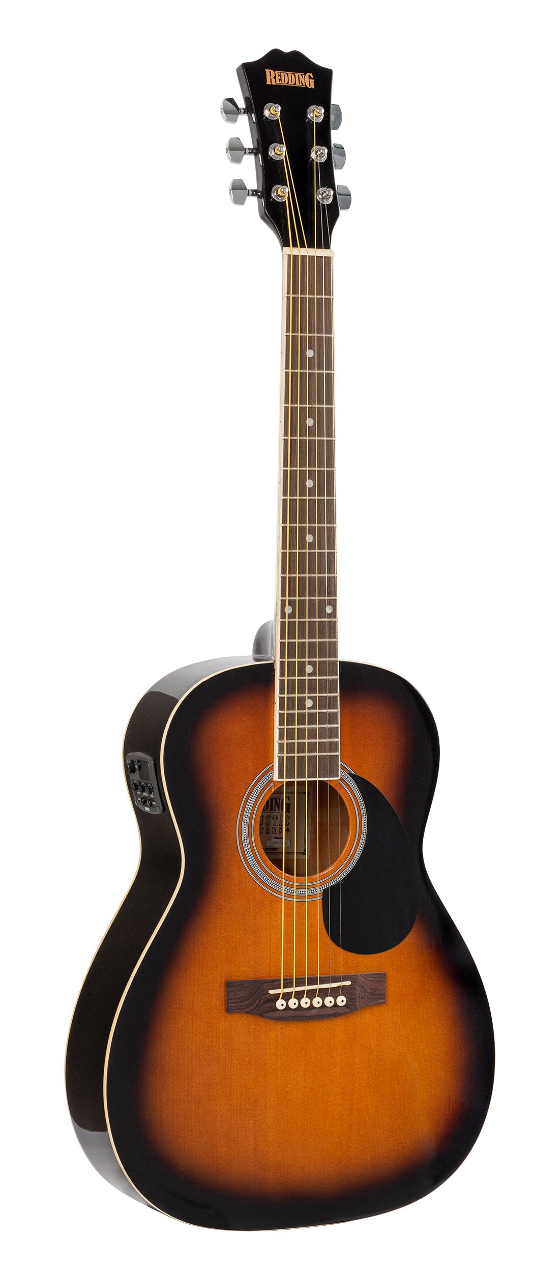 Redding | RED34ETS | 3/4 Electric/Acoustic Travel Guitar | Tobacco Sunburst Redding | RED34ETS | 3/4 Electric/Acoustic Travel Guitar | Tobacco Sunburst